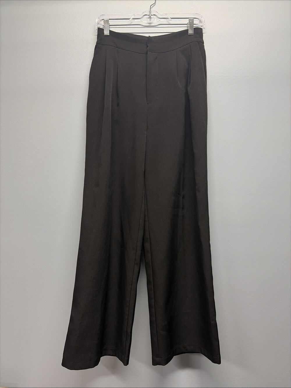 Steve Madden Women's Trouser Size Small - Black Pleated Wide Leg Party Casual